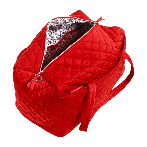 Vera Bradley Large Travel Duffel Bag Cardinal Red Performance Twill Carry On - Picture 3 of 9